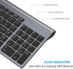 LeadsaiL Tastatur Maus Set Kabellos, 2,4 GHz USB-Empfänger Ultradünne Leise, Deutsch QWERTZ-Layout, 12 FN-Tasten Für Windows XP/7/8/10, PC, Laptop, Computer, Desktop – Bild 7