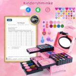 Kinderschminke Set Mädchen, Schminkkoffer Mädchen, Kids Makeup - Waschbar Schminke Kinder Mädchen Spielzeug, Halloween Weihnachts Geburtstags Geschenke für Mädchen 4-12 Jahre – Bild 6