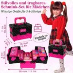 Kinderschminke Set – Schminkkoffer für Mädchen, Kinder Make-up Spielzeug ab 4 Jahren, Geschenk zu Geburtstag, Weihnachten & Halloween – Bild 7