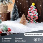 Kunstschnee täuschend echt & weich - glitzernder Streuschnee Dekoschnee als Deko Dekoration an Weihnachten – Bild 3