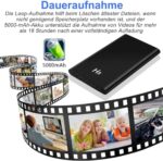 TANGMI Up-Grade Mini Überwachungskamera,1080P HD 5000mAh Powerbank Kamera – Bild 2