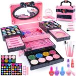 Kinderschminke Set Mädchen, Schminkkoffer Mädchen, Kids Makeup - Waschbar Schminke Kinder Mädchen Spielzeug, Halloween Weihnachts Geburtstags Geschenke für Mädchen 4-12 Jahre