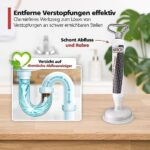 Nirox Saugglocke - Ausgussreiniger mit Hochdruck - Vakuum Pümpel mit starker Saugleistung - pflegeleichter Pömpel - Abflussstampfer mit kraftvoller Druckluft – Bild 2