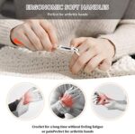 Luxebell Häkelhaken Set Bunte Ergonomische Soft Gummi Comfort Grip Häkeln Stricken Nadeln Kit Haushalt Werkzeug mit tragbaren Tasche – Bild 5