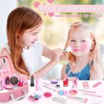 Dreamon Kinderschminke mädchen, Waschbar Make up Spielzeug für Mädchen Kinder Nagellacke mit Koffer Geschenke Spielzeug 3 4 5 6 7 8 Jahre Mädchen – Bild 2