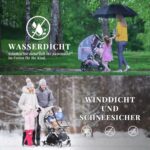 bemece Regenschutz für Kinderwagen, Regenverdeck für buggy, Bequemes Zugangsfenster, Gute Luftzirkulation, Schadstofffrei – Bild 6