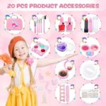 Dreamon Kinderschminke mädchen, Waschbar Make up Spielzeug für Mädchen Kinder Nagellacke mit Koffer Geschenke Spielzeug 3 4 5 6 7 8 Jahre Mädchen – Bild 6