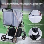 bemece Regenschutz für Kinderwagen, Regenverdeck für buggy, Bequemes Zugangsfenster, Gute Luftzirkulation, Schadstofffrei – Bild 7