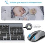 LeadsaiL Tastatur Maus Set Kabellos, 2,4 GHz USB-Empfänger Ultradünne Leise, Deutsch QWERTZ-Layout, 12 FN-Tasten Für Windows XP/7/8/10, PC, Laptop, Computer, Desktop – Bild 5