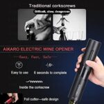 AIKARO Elektrischer Korkenzieher Wein öffner Weinflaschenöffner Automatischer Flaschenöffner – Bild 6