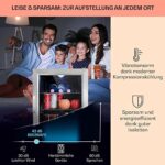 Klarstein Mini Kühlschrank mit Glastür, für Zimmer, Getränkekühlschrank Klein mit Verstellbaren Ablagen, Indoor/Outdoor Kühlschrank Leise – Bild 3