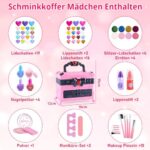 Kinderschminke Set Mädchen, Schminkkoffer Mädchen, Kids Makeup - Waschbar Schminke Kinder Mädchen Spielzeug, Halloween Weihnachts Geburtstags Geschenke für Mädchen 4-12 Jahre – Bild 2