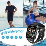 Smartwatch für Damen Herren, 1,85 Zoll Touchscreen Smart Watch mit Bluetooth Anrufe, IP68 Wasserdicht Fitnessuhr mit Herzfrequenzmonitor Schlafmonitor Schrittzähler, Sportuhr für iOS Android – Bild 7