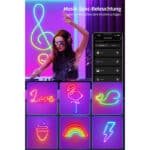 Beaeet Neon LED Strip, RGBIC Neon LED Streifen mit App-Steuerung, Funktioniert mit Alexa und Google Assistant – Bild 6