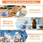 Duftkerzen Geschenke, 9 Stück Aromatherapie Kerzen Set für Frauen, Sojawachs Kerzenset, Tragbare Reisekerzen, Kleine Geschenkset für Muttertag,Weihnachten,Geburtstag, Valentinstag, Bad, Yoga – Bild 3