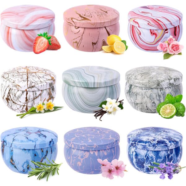 Duftkerzen Geschenke, 9 Stück Aromatherapie Kerzen Set für Frauen, Sojawachs Kerzenset, Tragbare Reisekerzen, Kleine Geschenkset für Muttertag,Weihnachten,Geburtstag, Valentinstag, Bad, Yoga
