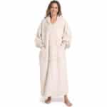 FUSSEDA Übergrosse Tragbare Decke Sweatshirt, Super Dicke Warme Sherpa Fleece Kuscheldecke Hoodie mit Taschen und Ärmeln für Erwachsene und Kinde
