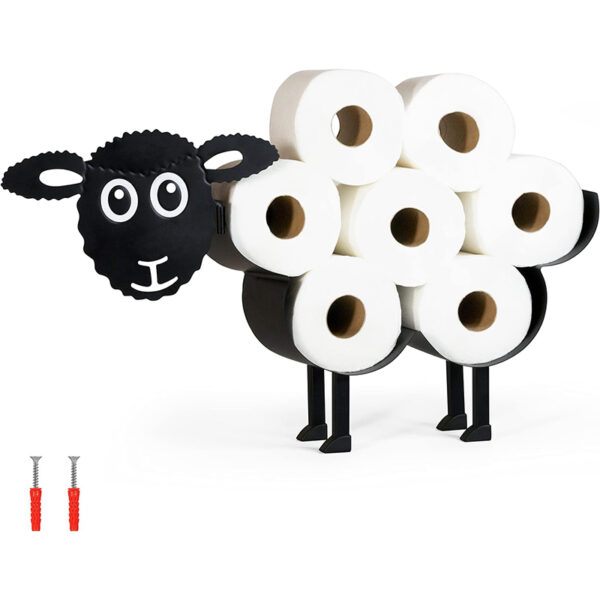 Design Fittings Toilettenpapierhalter Schaf Schwarz