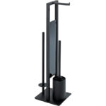 WENKO Stand WC-Garnitur Rivalta, mit integriertem Toilettenpapierhalter und WC-Bürstenhalter – Bild 9