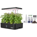 iDOO Hydroponisches Anzuchtsystem, 12Hülsen Smart Garden mit Automatisch Timer