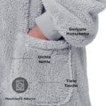 BEDSURE Hoodie Decke mit Ärmeln Deckenpullover - Tragbare Decke zum Anziehen als Geschenke für Frauen Damen, Warm Kuschelpullover Erwachsene weich Ärmeldecke – Bild 3