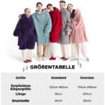 BEDSURE Hoodie Decke mit Ärmeln Deckenpullover - Tragbare Decke zum Anziehen als Geschenke für Frauen Damen, Warm Kuschelpullover Erwachsene weich Ärmeldecke – Bild 5