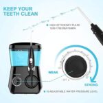 Munddusche Elektrische - TUREWELL Zahnzwischenraumreiniger mit 10 Druckstufen und 8 Düsen,IPX7 Wasserdicht Oral Irrigator, 600ML Wasser Flosser für Zuhause – Bild 5