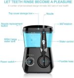 Munddusche Elektrische - TUREWELL Zahnzwischenraumreiniger mit 10 Druckstufen und 8 Düsen,IPX7 Wasserdicht Oral Irrigator, 600ML Wasser Flosser für Zuhause – Bild 8