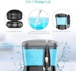 Munddusche Elektrische - TUREWELL Zahnzwischenraumreiniger mit 10 Druckstufen und 8 Düsen,IPX7 Wasserdicht Oral Irrigator, 600ML Wasser Flosser für Zuhause – Bild 6
