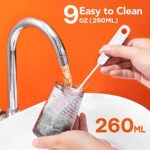 Munddusche Kabellos 3 Reinigungsmodi 6 Jet-Tipps - Bitvae Munddusche Wasserdicht Einsatz in Dusche, Eine Ladung 40 Tage Nutzung Zahnzwischenraumreiniger, Tragbare 260ML Zahndusche – Bild 5