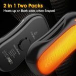 2er Set Handwärmer Elektrisch, FANDLISS Tragbarer Wiederaufladbarer Handwärmer 5200mAh 12 Stunden Lang Anhaltende Heizung USB Wiederaufladbarer Handwärmer für Camping,Jagd,Golf,Geschenke – Bild 2