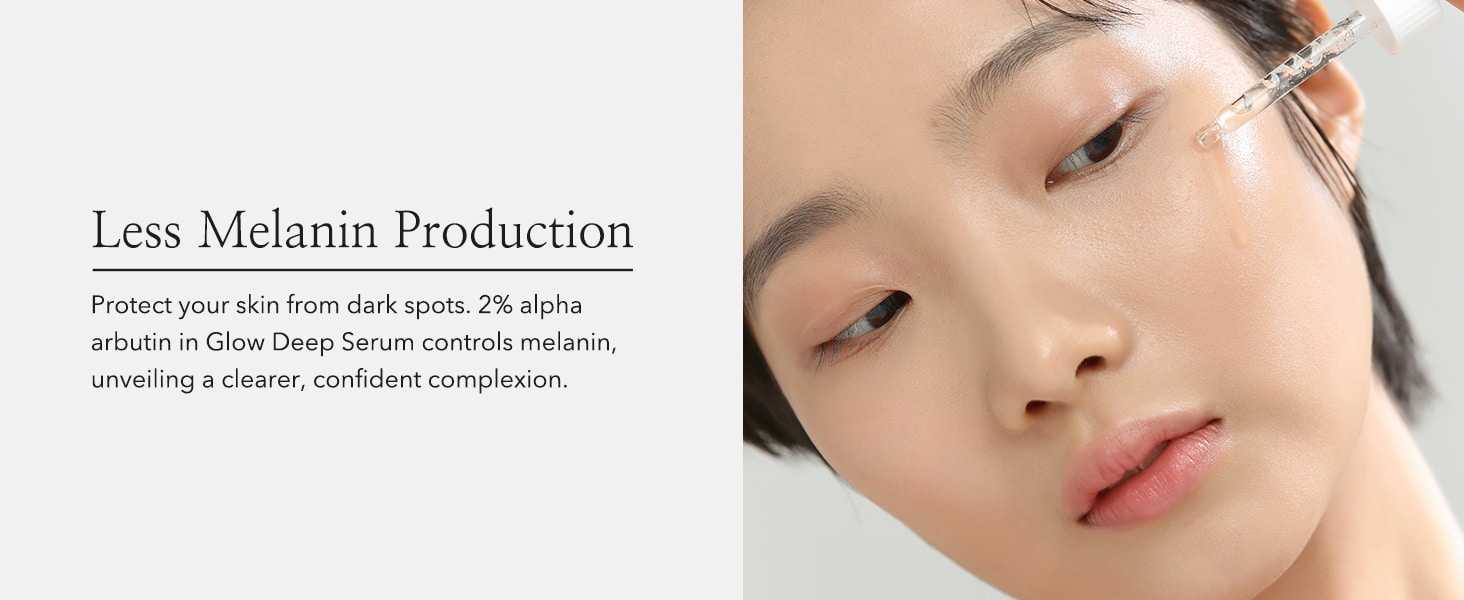 less melanin production