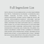 full ingredient list