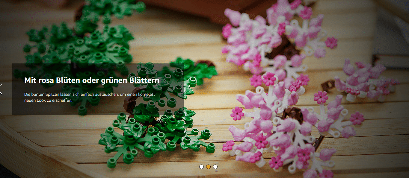 Mit rosa Blüten oder grünen Blättern