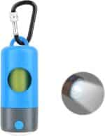Hundekotbeutelhalter mit LED-Taschenlampe| Doggy Poo Bags Spender für die Leine| Haustierkotbeutel-Träger