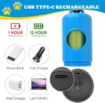 Hundekotbeutelhalter mit LED-Taschenlampe| Doggy Poo Bags Spender für die Leine| Haustierkotbeutel-Träger – Bild 5