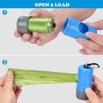 Hundekotbeutelhalter mit LED-Taschenlampe| Doggy Poo Bags Spender für die Leine| Haustierkotbeutel-Träger – Bild 6