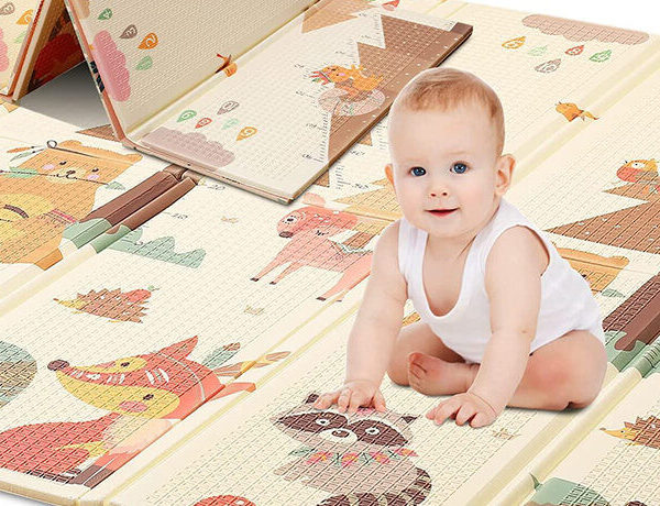 HB.YE Spielmatte baby Teppich Babymatte faltbarer Spieldecke Krabbelmatte baby Bodenmatte XPE rutschfest Material, Tragbar für Innen- oder Aussenbereich