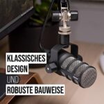 RØDE PodMic Dynamisches Mikrofon mit Rundfunkqualität mit integrierter Schwenkhalterung für Podcasting, Streaming, Spiele und Sprachaufnahmen, XLR – Bild 3