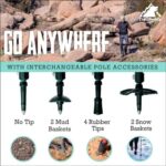 TrailBuddy Walking-Stöcke - Teleskop-Wanderstöcke für Damen & Herren - 62-137 cm - Ultraleichte Trekkingstöcke aus 7075 Aluminium – Bild 4