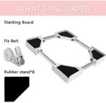 NIUXX Universal-Stapelbausatz für Waschmaschine und Wäschetrockner (46-66cm) | NIUXX Zwischenbaurahmen mit Handtuchhalter (53-68cm) – Bild 4