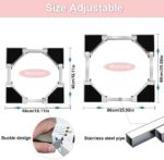 NIUXX Universal-Stapelbausatz für Waschmaschine und Wäschetrockner (46-66cm) | NIUXX Zwischenbaurahmen mit Handtuchhalter (53-68cm) – Bild 2