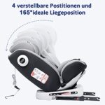Farsaw 360° Baby Autositz mit ISOFIX, Gr. 0-3, Ruheposition – Bild 2
