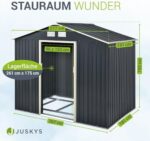 Juskys Metall Gerätehäuser: Verschiedene Grössen & Designs für Ihren Garten – Bild 4