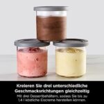 Ninja CREAMi: 3-Behälter Eismaschine mit 7 Programmen, Schwarz/Silber, 1,4L Kapazität – Bild 5