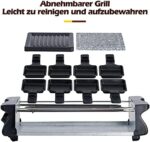 CUSIMAX Raclette Grill für 8 Personen - Stein- und Grillplatte - Stufenlos einstellbare Temperatur – Bild 3