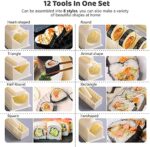 SKYSER Sushi Maker Set: 12-teiliges Kit für Anfänger – Bild 3