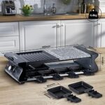 CUSIMAX Raclette Grill für 8 Personen - Stein- und Grillplatte - Stufenlos einstellbare Temperatur – Bild 7