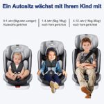 Farsaw 360° Baby Autositz mit ISOFIX, Gr. 0-3, Ruheposition – Bild 4