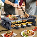 CUSIMAX Raclette Grill für 8 Personen - Stein- und Grillplatte - Stufenlos einstellbare Temperatur – Bild 2